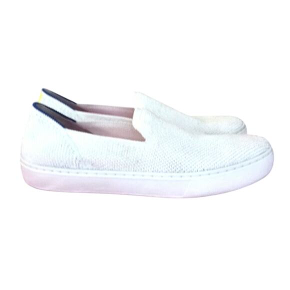 Rothy's white Terry cloth casual slip ons women size 7. Basic minimalist comfort - Picture 2 of 8